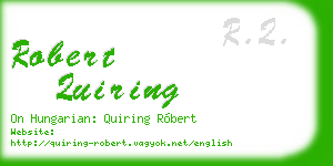 robert quiring business card